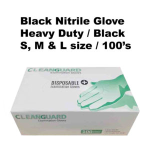 Premium Black Hand Gloves Non-Powdered Nitrile (100's)