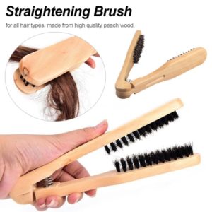 KH Quality Wooden Straightening Brush Double Sided Brush Natural Styling Tools