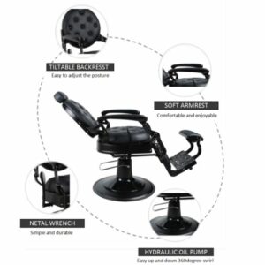 Kingston Barber Chair Xi - Black Gold