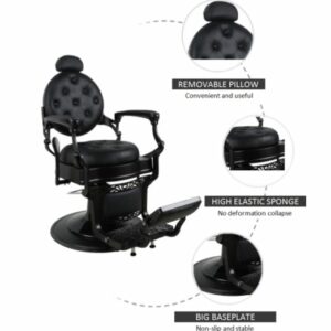 Kingston Barber Chair Xi - Black Gold
