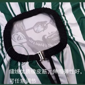 Stripe Cutting Cape with Barber Head Design J28 (Green)