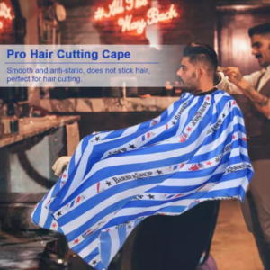 Barbershop Design Cutting Cape #J02 (Blue/White)