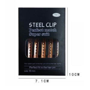Perfect Fit Hair Steel Clip (12pcs) Gold
