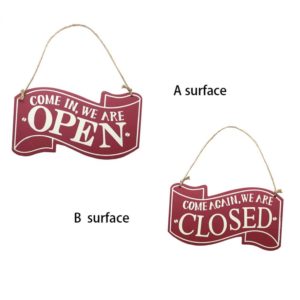 Wooden Double-Sides Open / Closed Hanging Sign