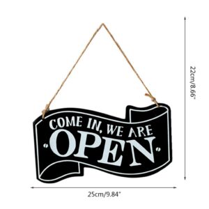 Wooden Double-Sides Open / Closed Hanging Sign