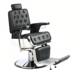 Kingston Chesterfield Barber Chair Delta – Black Heavy Duty Hydraulic Salon Chair