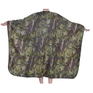 Camouflage Barber Cloth Cape with Button #BC08