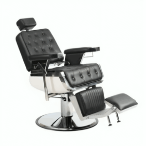 Kingston Chesterfield Barber Chair Delta – Black Heavy Duty Hydraulic Salon Chair