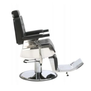 Kingston Chesterfield Barber Chair Delta – Black Heavy Duty Hydraulic Salon Chair