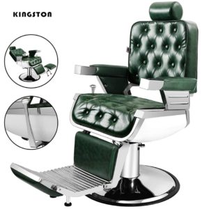 Kingston Chesterfield Barber Chair Delta – Black Heavy Duty Hydraulic Salon Chair