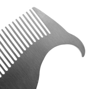 Stainless Steel Moustache Design Beard Comb