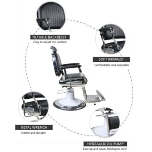 Kingston Barber Chair Rho - Black