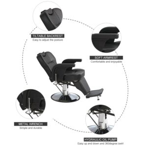 Kingston Barber Chair Kappa - Black