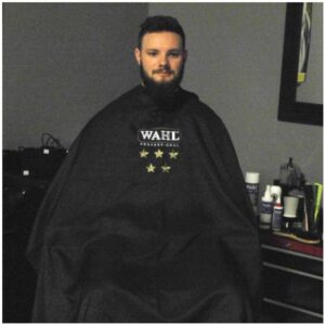WAHL Pro 5-Star Black Cutting Cape Barber Cloth #C01B
