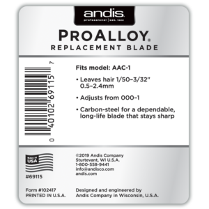 Andis Pro-Alloy Replacement Blade #69115