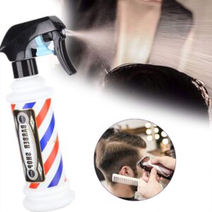 Just Water Sprayer Spray Bottle Barber Salon Barber Pole Design (White) 300ml #WS08
