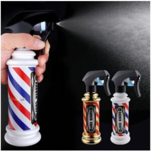 Just Water Sprayer Spray Bottle Barber Salon Barber Pole Design (White) 300ml #WS08