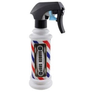 Just Water Sprayer Spray Bottle Barber Salon Barber Pole Design (White) 300ml #WS08