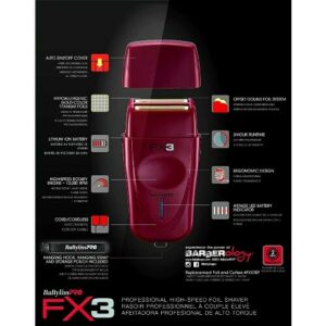 BaByliss Pro FX3 High Speed Foil Shaver #FX3S