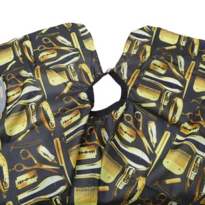 Barber Tools Design Barber Cloth Cape #BC02 (Black Gold)