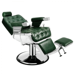 Kingston Chesterfield Barber Chair Delta – Green Heavy Duty Hydraulic Salon Chair