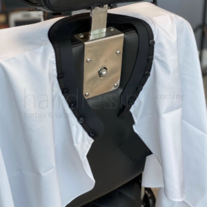Rubber Collar Cutting Cape with Button (White)