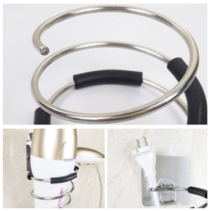 Hair Dryer Holder with Spiral Ring