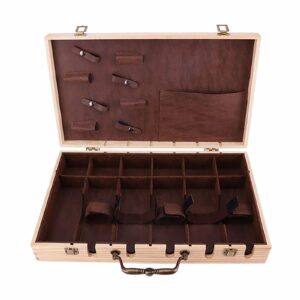 WAHL Pro Barber Wooden Tool Case with Leather Finish