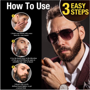 Beard Filler Stick (Black/Dark Brown)