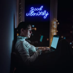 Good Vibes Only LED Neon Light Signature (Purple)