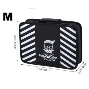 Skull Barber Portable Waterproof Travel Storage Bag Barber Salon Tool Case