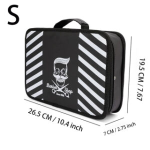 Skull Barber Portable Waterproof Travel Storage Bag Barber Salon Tool Case