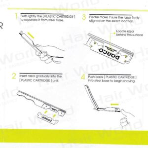 Dorco Barber Razor With Dorco Prime Blade-black for Barber/Saloon