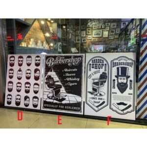 Barber Shop Canvas Poster with Wooden Frame Siap Dengan Bingkai Kayu 80 x 60cm
