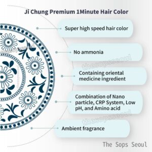 1 Minute Black Hair Dye Ji Chung Pro Premium Hair Color 120g Black/Dark Brown/  Brown / Warm Brown