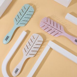 Tangle Tamer Hair Comb Leaf Spiral Economical Design Texture Round elastic soft comb