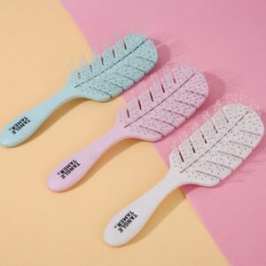Tangle Tamer Hair Comb Leaf Spiral Economical Design Texture Round elastic soft comb