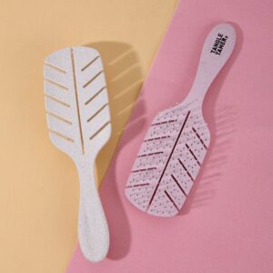 Tangle Tamer Hair Comb Leaf Spiral Economical Design Texture Round elastic soft comb