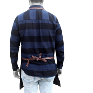 Leather Styling Apron (Green/ Dark Brown)