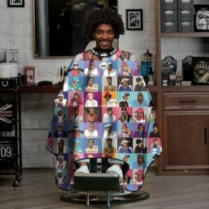 Barber Pro Graphic Pattern Cutting Cape for Barber