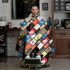Barber Pro Graphic Pattern Cutting Cape for Barber