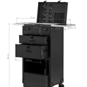 Barber & Co. Vintage Trolley with Drawer 726 (Black)