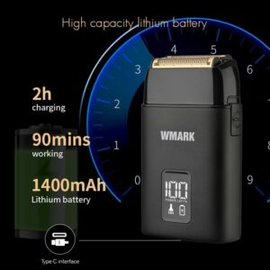WMARK NG-983B Professional High Speed 8100rpm Electric Shavers for Barbers (Black)