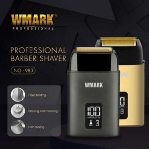 WMARK NG-983B Professional High Speed 8100rpm Electric Shavers for Barbers (Black)