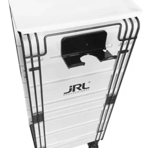 JRL White & Black Salon Trolley Stylish & Functional Storage for Professionals