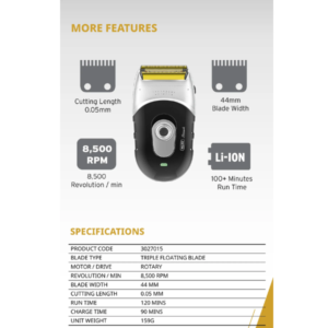 Wahl Professional Cordless Double Foil Launch Shaver 7065L