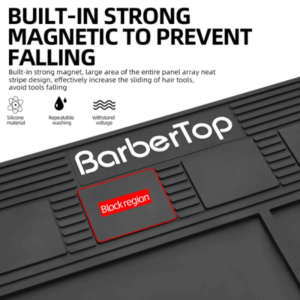 Barber Top Magnetic Rubber Station Mat ( L-Black )