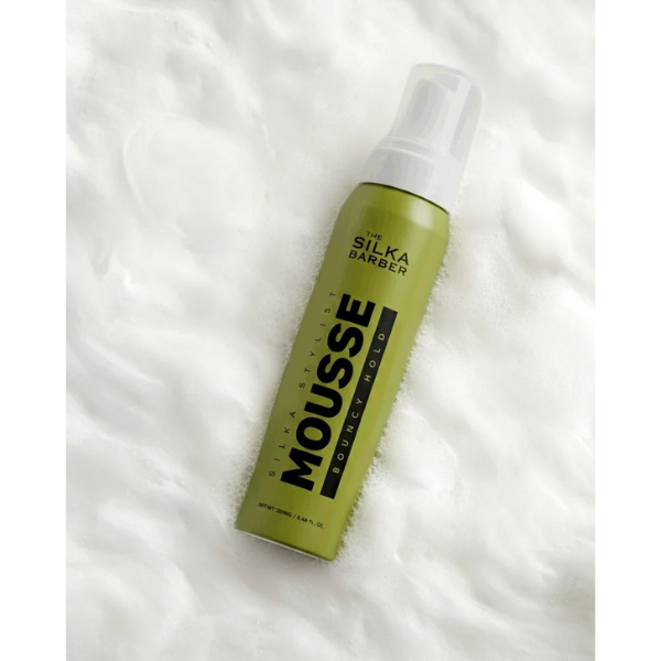The Silka Barber Stylist Mousse Bouncy Hold - 250ml | Maximum Control, Shine & Resilience