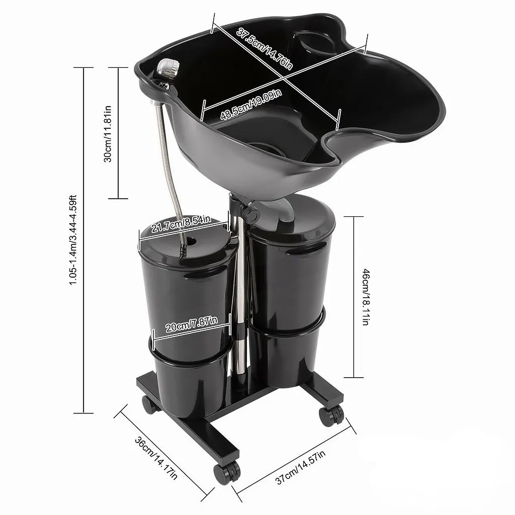 Portable Fibre Shampoo Basin with Water Drum
