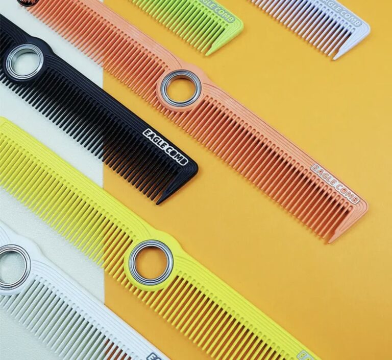 Eagle Comb Professional Spinning Comb 21/22cm Cm Green White Orange Purple